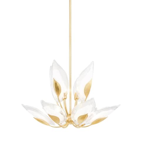 Silver Orchid Hughes Clear Glass Chandelier