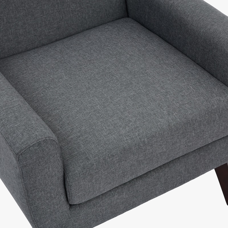Modern Upholstered Linen Armchair Accent Chair
