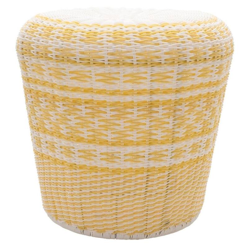 Alessandra Polyethylene/Metal Outdoor Stool (18 x 18 x 17)