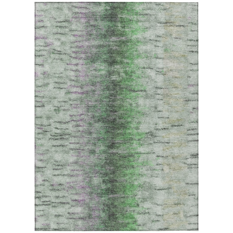Machine Washable Indoor/ Outdoor Contemporary Ombre Chantille Rug