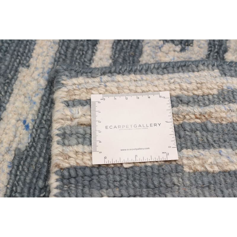 ECARPETGALLERY Hand-knotted Tangier Grey Wool Rug - 9'10 x 13'8