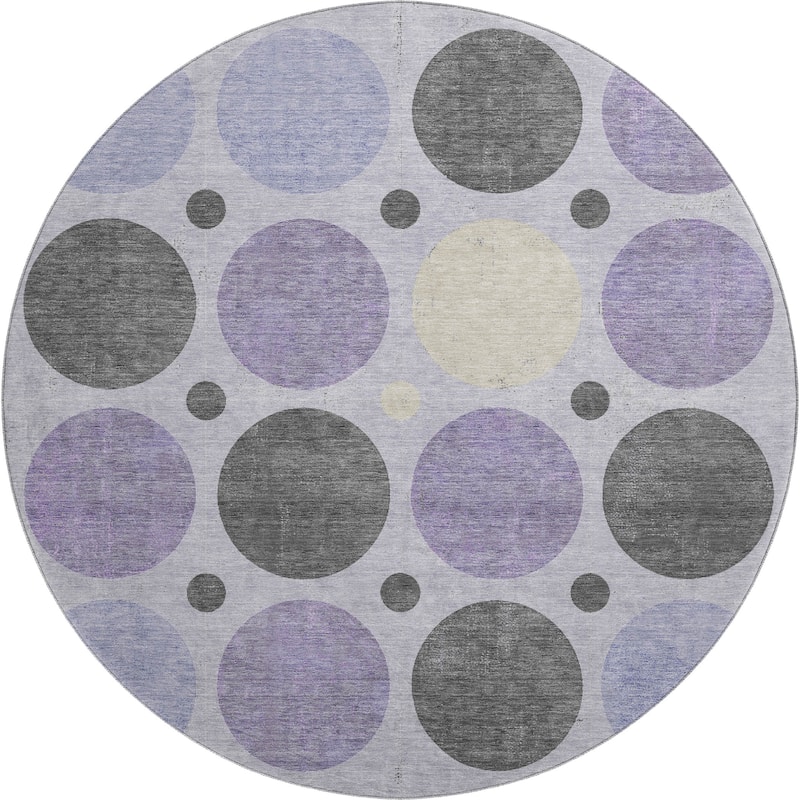 Premium Washable Super Soft Casual Circles Mayfield Rug