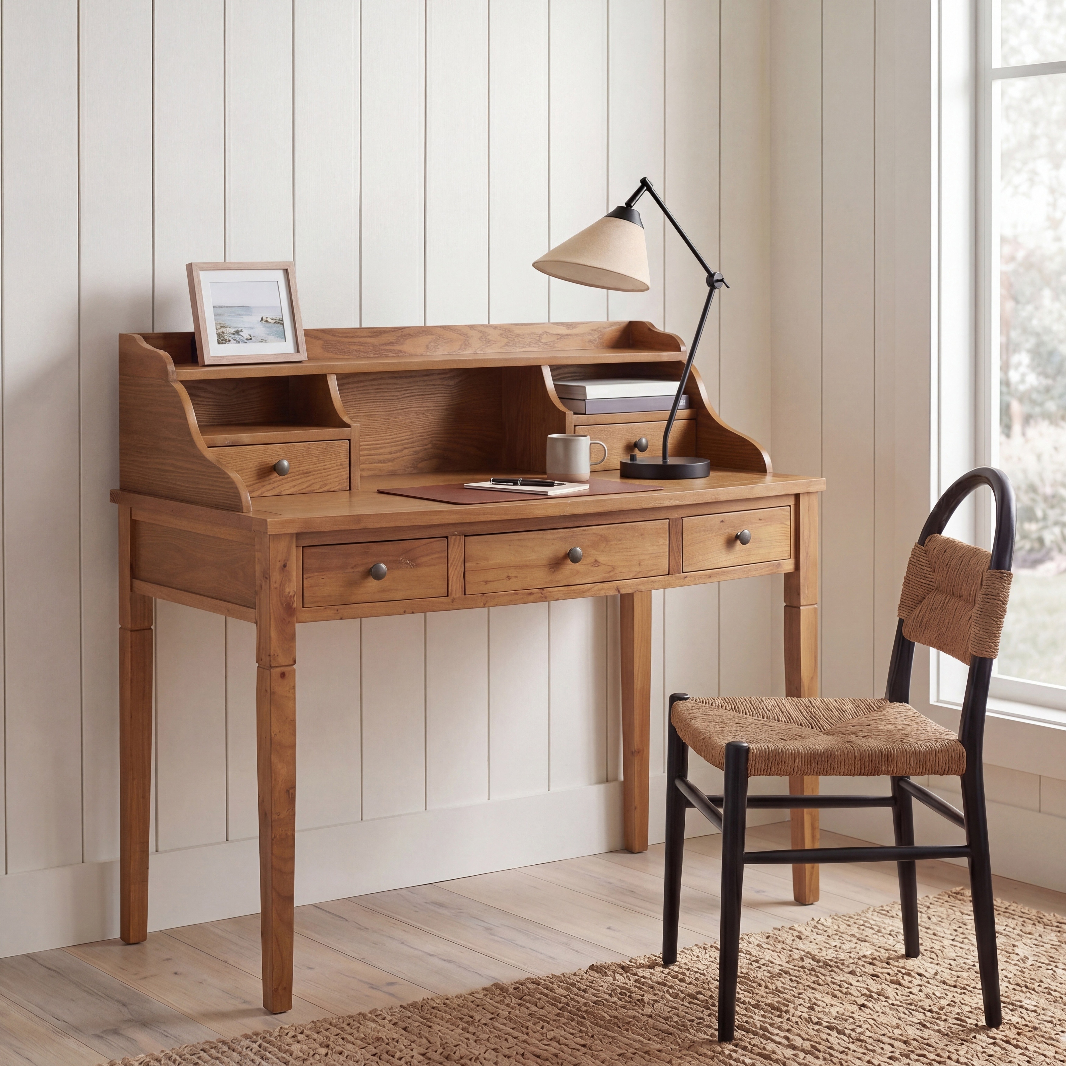 SAFAVIEH Leana Vintage Pine Desk, 36.2-Inch