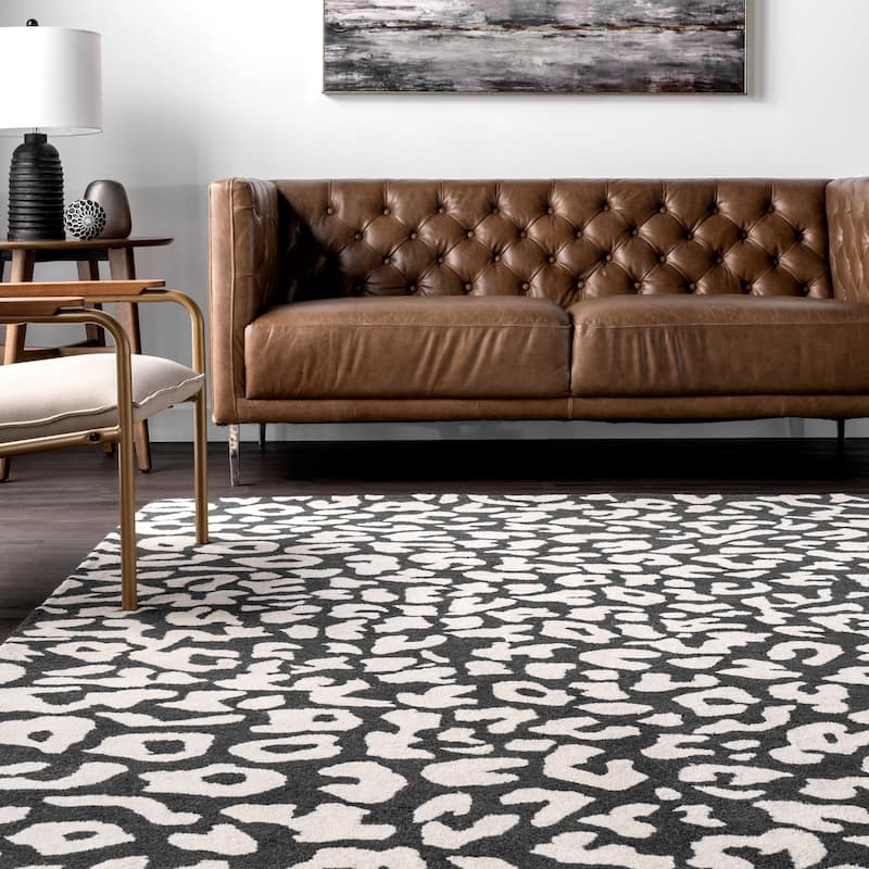 Nuloom Rorie Leopard Print Wool Area Rug