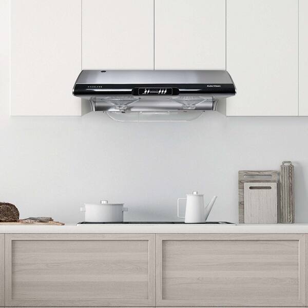 Shop Hauslane C395 Under Cabinet Range Hood Auto Clean 6 Speeds Incandescent 3 Way Venting Stainless Steel Overstock 31249444 30