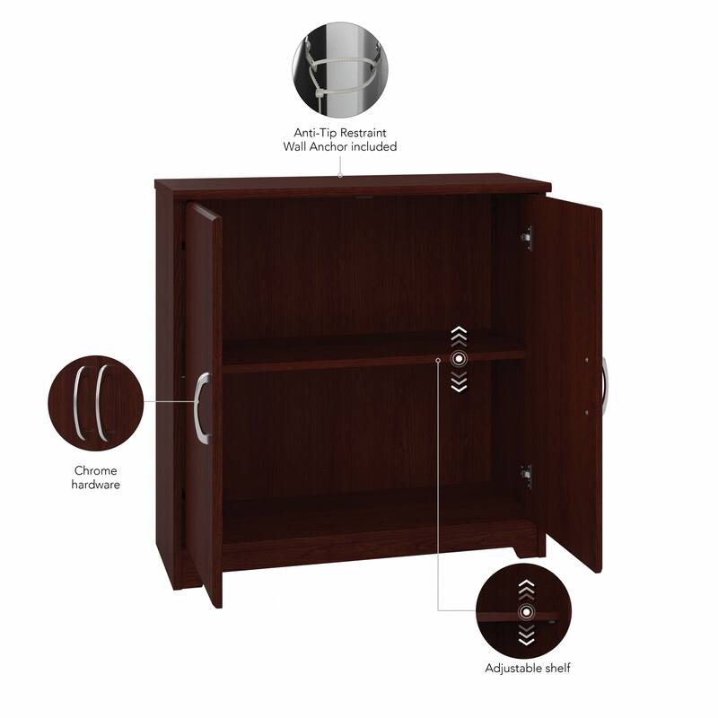 Bush Furniture Cabot Small Storage Cabinet with Doors