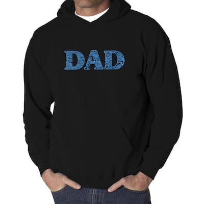 LA Pop Art Men's Word Art Hooded Sweatshirt - Dad
