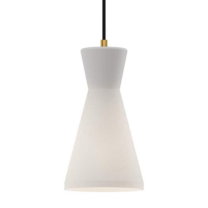 Alora Lighting PD473706 Betty 9" Wide Mini Pendant - Aged Gold / Opal Glass