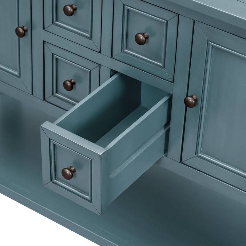 Elegant Storage Dresser with 4 Small Drawers and Bottom Shelf for Bedroom