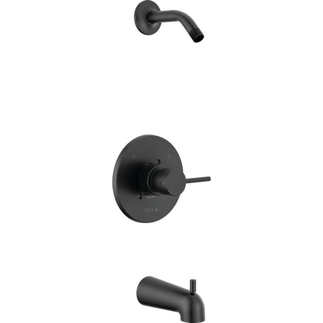 Delta T14459-LHD-PP Modern Monitor 14 Series Tub and Shower Trim - Matte Black
