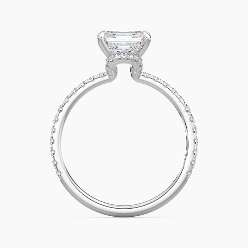 Auriya 14k Gold Asscher Lab Grown Unique Loop Diamond Halo Engagement Ring 1.00 to 5.00 ct. tw. (F-G, VS)