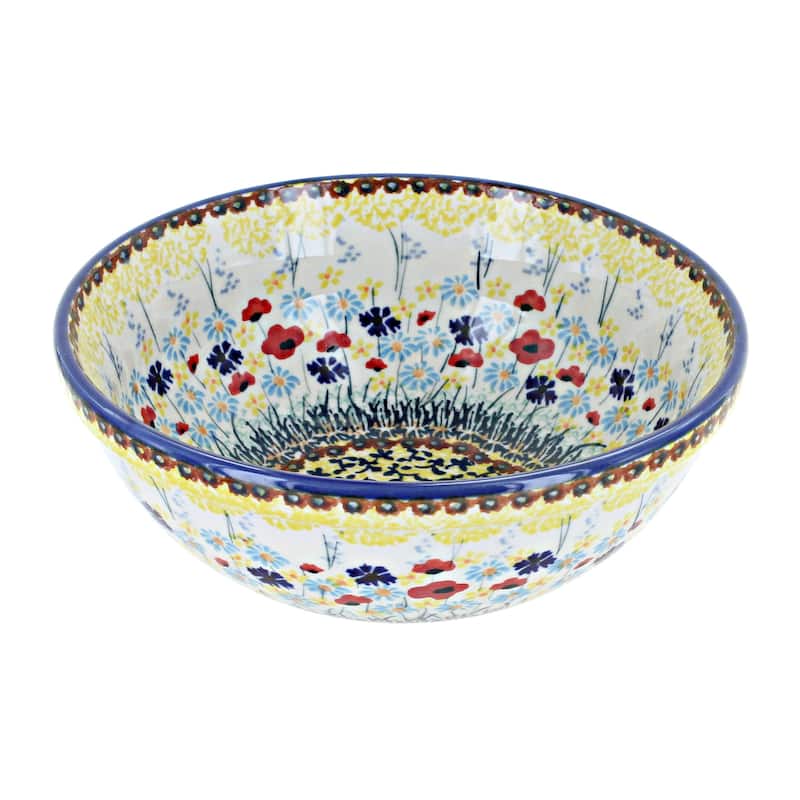 Blue Rose Polish Pottery Manufaktura Cereal Bowl - Prairie Garden