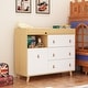 preview thumbnail 8 of 47, Baby Changing Table Dresser with 4 Drawers,Shelf Hidden Trash Storage