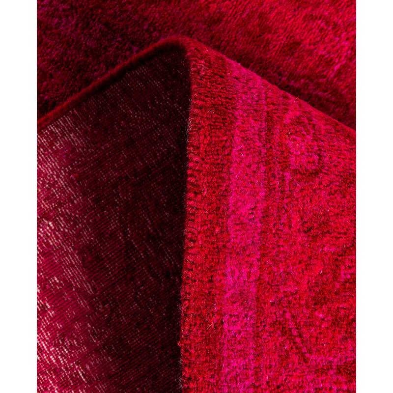 Overdyed One-of-a-Kind Hand-Knotted Area Rug - Pink - 2' 6" x 23' 10"