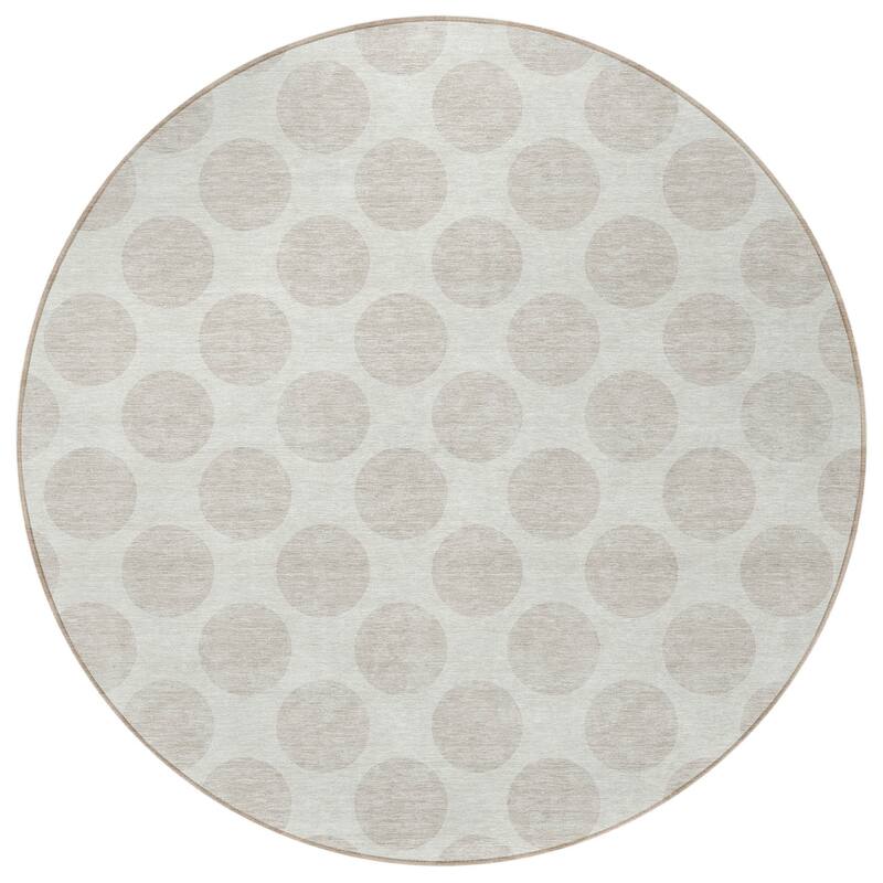 HomeRoots Polka Dot Transitional Rectangle Outdoor Rug