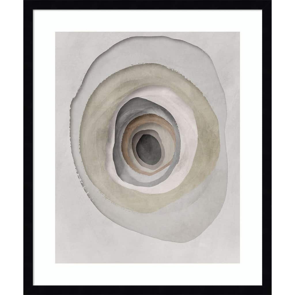 Concentric Layers of Tranquility No. 1 by Hazel J Wood Framed Wall Art Print