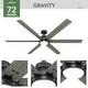 preview thumbnail 5 of 16, Hunter Wi-Fi Gravity Windmill Ceiling Fan w/LED Light Kit and Handheld Remote - Rustic, Transitional - SMART FAN! ENERGY STAR!