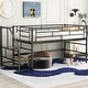 preview thumbnail 1 of 32, Simple & Space-saving Design Mid Metal Loft Bed with Storage stairs, Twin Size Black