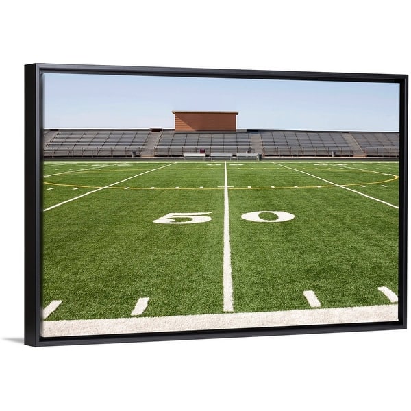 Shop Football Field And Stadium Black Float Frame Canvas Art
