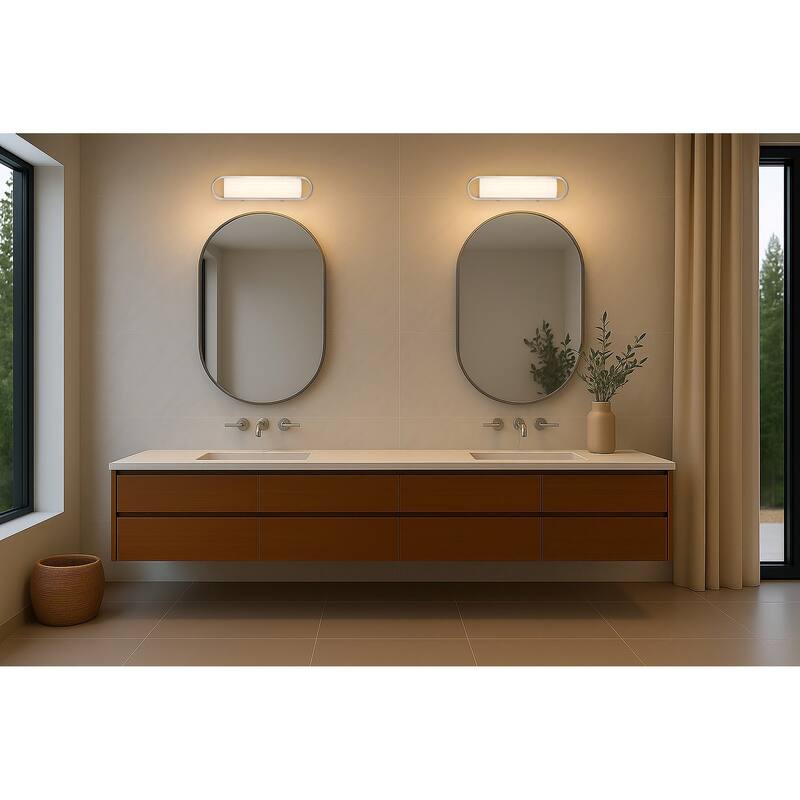 Velano 16 Inch LED Vanity Brushed Nickel Finish - Brushed Nickel