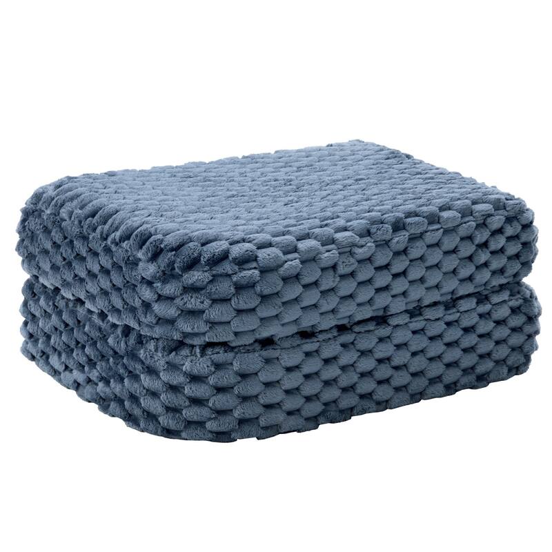 135.4" Bubble Velvet Fabric Sectional Sofa with 2 Ottomans