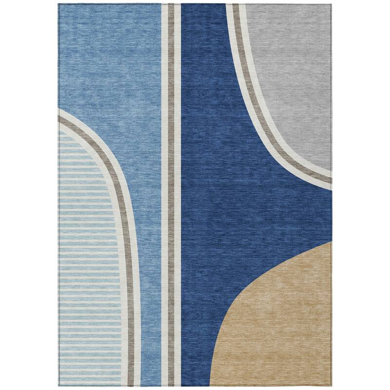 Machine Washable Indoor/ Outdoor Contemporary Keely Chantille Rug