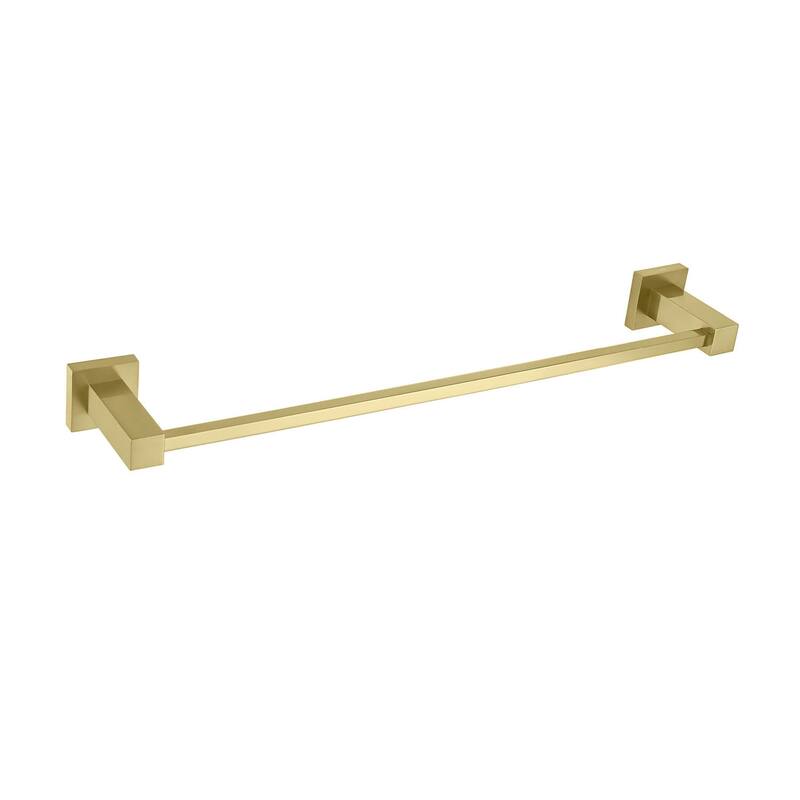 Cube Bathroom 20 inch Towel Bar - N/A - Brushed Gold