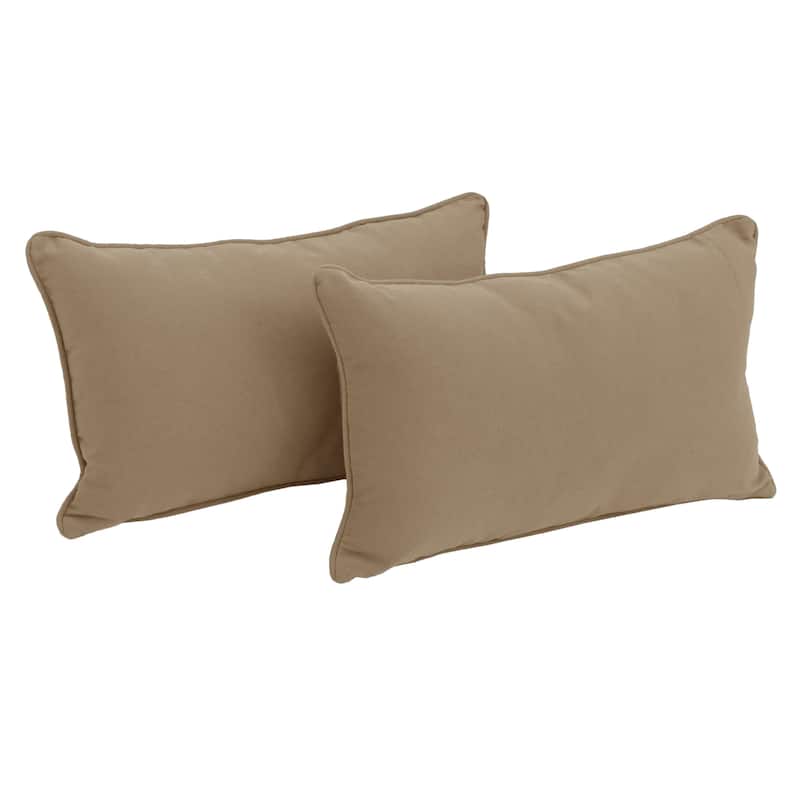 20-inch by 12-inch Lumbar Throw Pillows (Set of 2) - Toffee