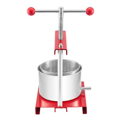 0.8-Gallon Manual Press Stainless Steel Fruit Press for Wine Making and Juice Extraction - 260x205x355 mm