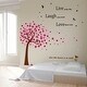 preview thumbnail 2 of 3, Walplus Huge Pink Tree Classic Live Laugh Love Quote Home Wall Sticker