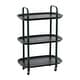 preview thumbnail 1 of 7, Plastic and Metal 3-Tier Trolley Black and Dark Green