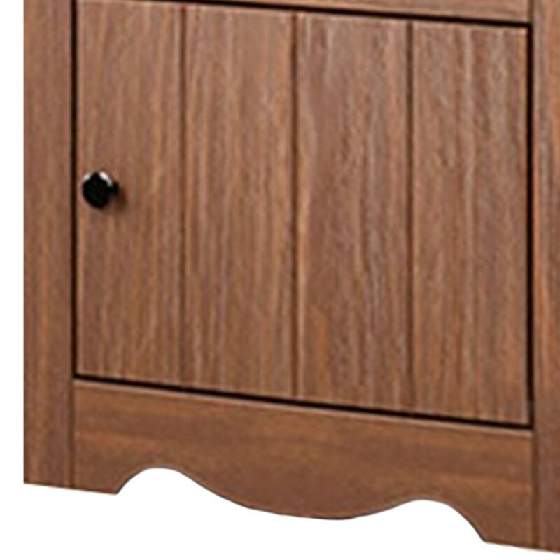 Brown 1 Drawer 21 in. W Nightstand with Sturdy Hardware and Ample Storage