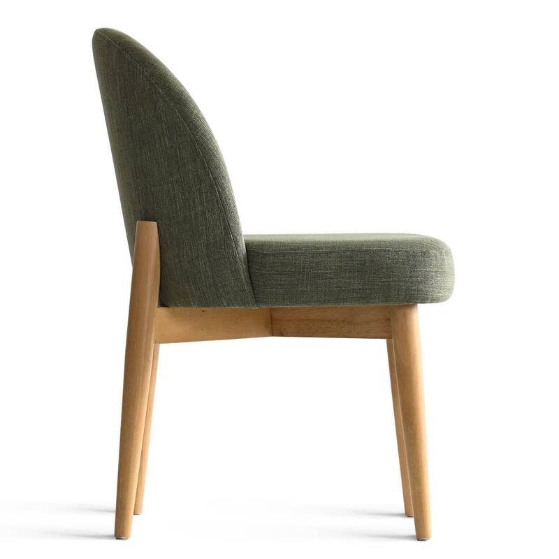 Linen Upholstered Parson Chair(Set of 2)