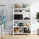 preview thumbnail 9 of 20, 5-Tier Kitchen Bakers Rack Utility Storage Shelf Microwave Oven Stand, Industrial Microwave Cart Kitchen Stand with Hutch