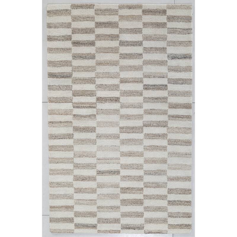 Terra by Obeetee Dunes Steps Neutral Rug - Lavender/Ivory - 8'9" x 11'9"