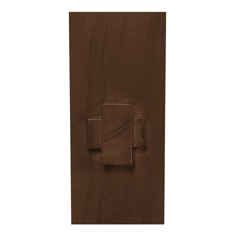 NADAAL STUDIOS Zirelle Outdoor Bench, Traditional Slatted Top, FSC Certified Solid Teak, Seats 3-4, Brown