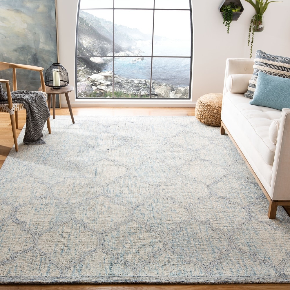 SAFAVIEH Handmade Abstract Kanan Modern Trellis Wool Area Rug