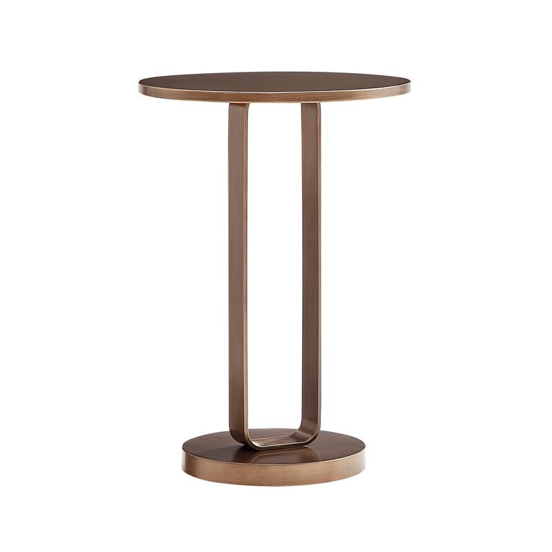 Tareel Antique Bronze Round Accent Table