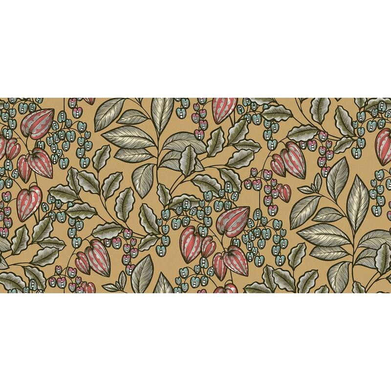 AS Creation Leif Mustard Vine Trail Wallpaper