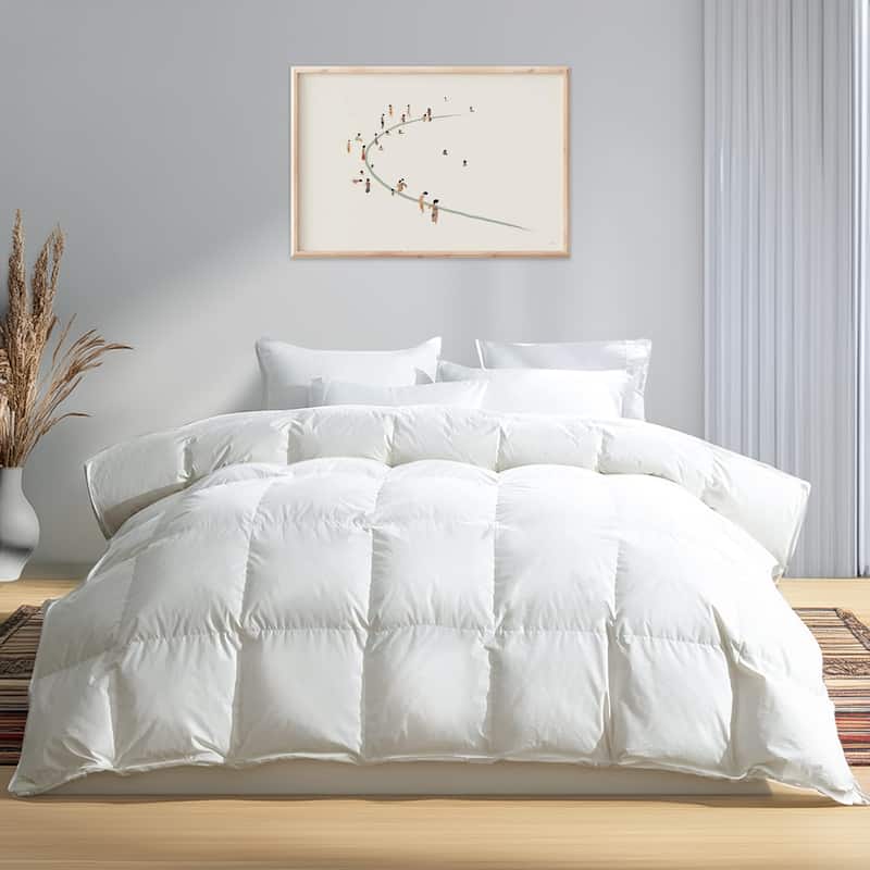 Highland Feather Winter Cozy Series Extra Warm Premium White Goose Down Comforter - Queen - 600 Loft