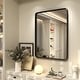preview thumbnail 62 of 141, Apmir Metal Frame Tempered Glass Bathroom Vanity Mirror for Wall, Cloakroom, Bedroom