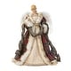 preview thumbnail 7 of 16, Glitzhome 16"H Faux Fur & PVC Christmas Standing Angel Tree Toppers