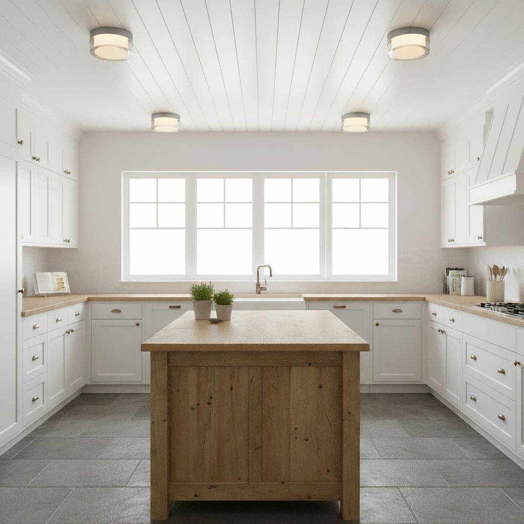 6-Inch LED Flush Mount Light Acrylic Diffuser Dimmable 1500 Lumens