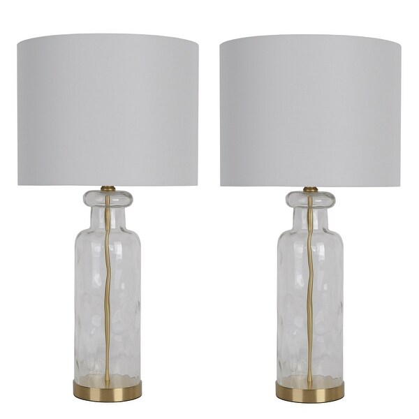 textured glass table lamp