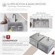 preview thumbnail 19 of 21, STYLISH 32 inch Stainless Steel 18G Double Bowl Undermount Kitchen Sink - Brushed Stainless Steel - 32" x 18" x 10"