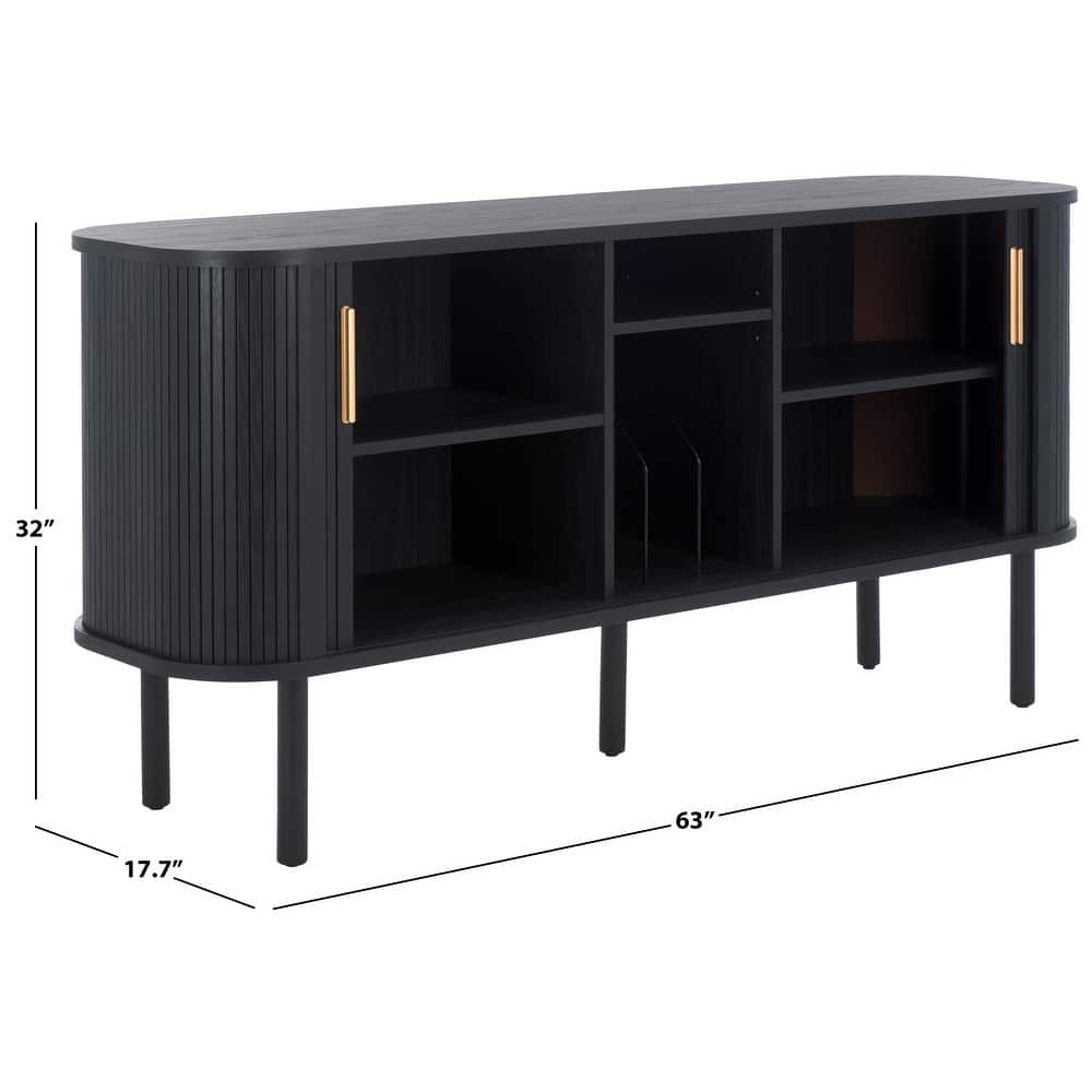 SAFAVIEH Home Tealla 2 Tambour Door Sideboard/Media Stand. - 63Wx18Dx32H