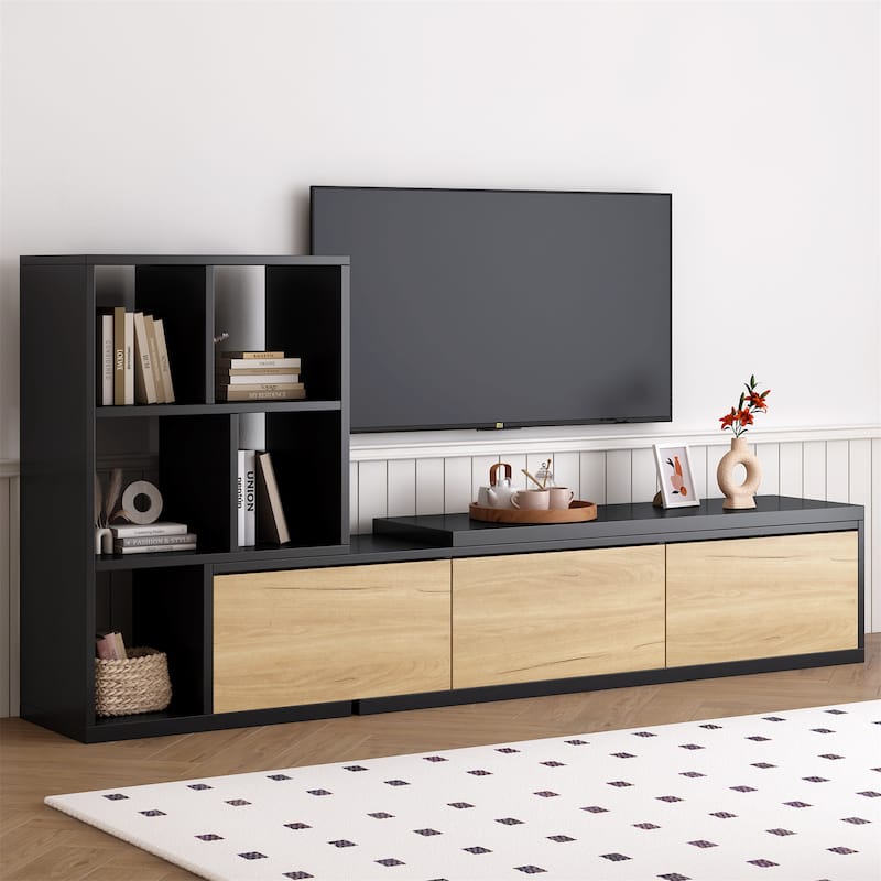 74.8''-126'' Extendable TV Stand for TVs up to 110'' - Black