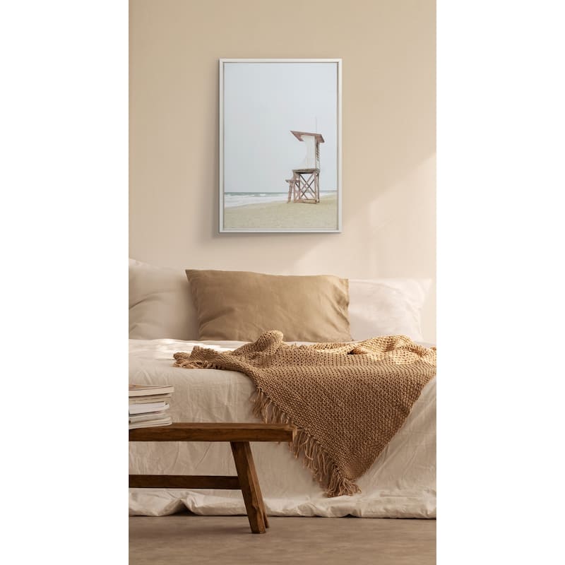 Kate and Laurel Lifeguard Tower Canvas by The Creative Bunch Studio
