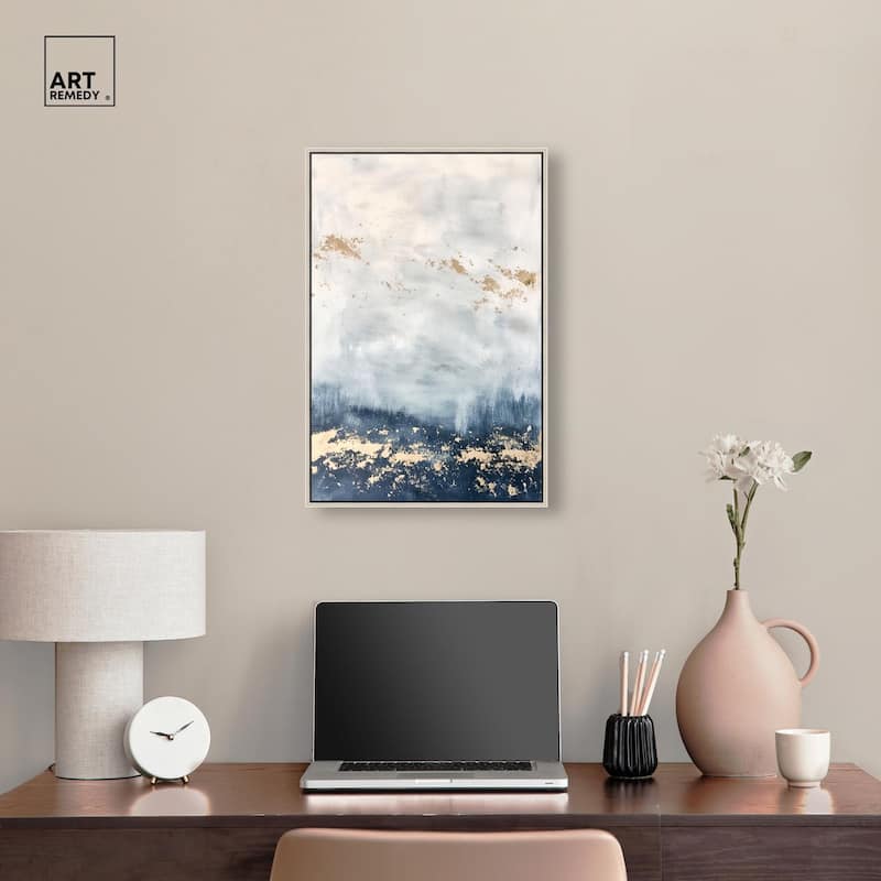 Ocean's Gold Hues II Canvas by Art Remedy