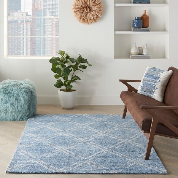 Nourison Venosa Contemporary Geometric Hand-tufted Area Rug. Opens flyout.